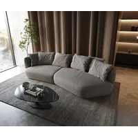 DeLife Sofa Roya 320x140 cm Bouclé Silbergrau,