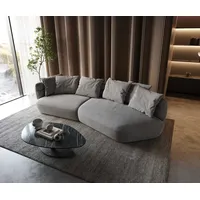 DeLife Sofa Roya Mikrofaser Grau 320x140 cm - Grau