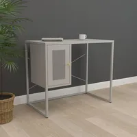 [en.casa] Schreibtisch Sund Stahl 75x100x50 cm Grau