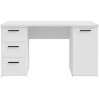 Forte Schreibtisch NET307 Sonoma Eiche Holzdekor / Weiß