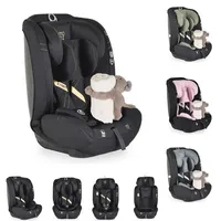Moni Kindersitz, i-Size Start (76-150cm) Kopfstütze verstellbar, Kuscheltier schwarz