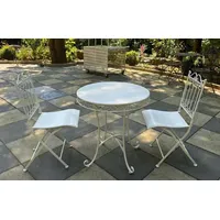 Casa Padrino Jugendstil Metall Garten Möbel Set Weiß -