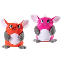 HEUNEC 756075 - Moodbooster Schweinchen Anina, Wendemaskottchen, Schwein-Wende-Plüschfigur mit