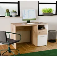 Forte Schreibtisch URO Artisan-Eiche/weiß - Braun/Weiß