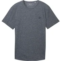 Tom Tailor DENIM Herren T-Shirt in Melange Optik, blau,