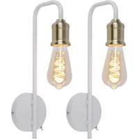 GLOBO Wandleuchte Bettlampe Schlafzimmerleuchte Wohnzimmerlampe Wandlampe mit Schalter, Metall