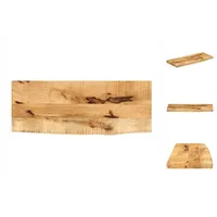 VidaXL Tischplatte 70x30x2,5 cm Baumkante Massivholz Raues Mangoholz