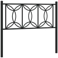 VidaXL Kopfteil Metall Schwarz 107 cm