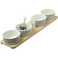 MARELIDA Tapas Set Servierset mit 4 Schalen Dipschalen Fingerfood