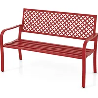 Costway Gartenbank 127 x 62 x 86 cm Rot