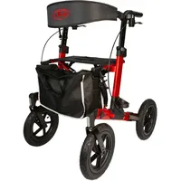 Antar Outdoor Rollator Premium mit Luftbereifung rot