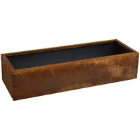 Estexo Beeteinfassung Beetumrandung Hochbeet 115x40x25 cm Edelrost Rost Cortenstahl