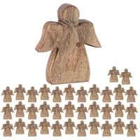 Amagohome Dekofigur Engel Holzfigur 15x13cm Masterbox 36 Stück Glücksengel