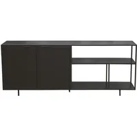 Miliboo Industrial-Sideboard aus schwarzem Metall mit 2 Türen L180