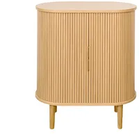 Miliboo Vintage-Sideboard mit Schiebetüren aus hellem Eichenfurnier B70 cm