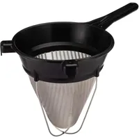 Matfer Bourgeat Exoglass Bouillonsieb 25,4 cm Boullon, Edelstahl, Schwarz/Grau
