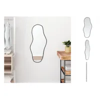 VidaXL Wandspiegel Schwarz 80x35 cm