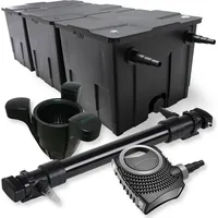 Wiltec SunSun Komplettset: CBF-350C Teichfilter bis 90000L Teichfilteranlage als