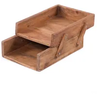 DESIGN DELIGHTS Schreibtisch-Organizer, Natur, Holz, 25x16x36 cm, Arbeitszimmer, Schreibtische