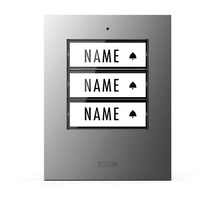 M-e modern-electronics 41426 Klingeltaster beleuchtet, mit Namensschild Silber