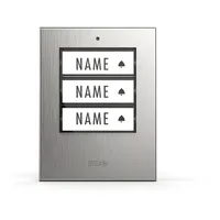 M-e KTF 3 EG | Klingeltaster 3-Familienhaus Edelstahl gebürstet