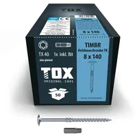 TOX Holzbauschrauben TIMBR TK 8,0 x 140 mm, blau