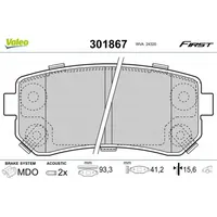 Valeo Bremsbelagsatz, Scheibenbremse