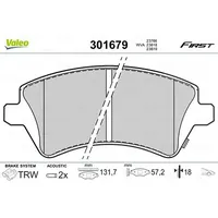 Valeo Bremsbelagsatz, Scheibenbremse