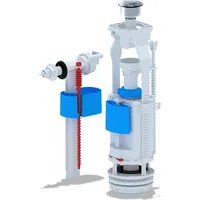 Belvit WC Spülventil 3/8" Anschluss seitlich Verchromt Eco- Spültaste