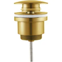 Aloni Pusher Ablaufgarnitur mit Überlauf 1 1/4" Gold gebürstet