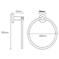 Aloni Handtuchring Ø 16 cm Schwarz matt