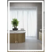 Homcom Badspiegel, Badezimmerspiegel mit LED-Leuchte, 70 x 50 cm