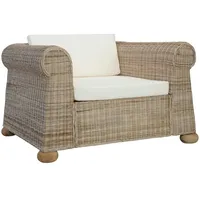 VidaXL Sessel mit Kissen Natur Rattan