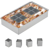 Relaxdays Backform Zahlen & Buchstaben, Aluminium, verstellbare Kuchenform, BxT: