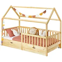 Idimex Hausbett NUNA aus massiver Kiefer, Montessori Bett in