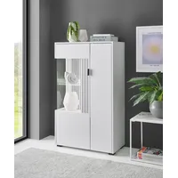 INOSIGN Vitrine »Hudson, Stauraumvitrine«, in moderner Trendfarbe, Griffe aus