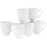 CreaTable Valencia, Weiß, Keramik, 6-teilig, Kaffee & Tee, Tassen,