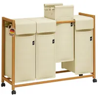 ADEL DREAM AdelDream Wäschekorb 200L – Bambus Wäschesortierer mit