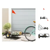 VidaXL Fahrradanhänger Schwarz 122x53x31 cm Eisen