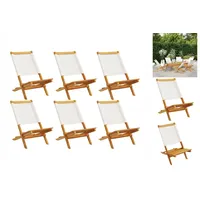 VidaXL Gartenstuhl 52 x 72 x 175 cm cremeweiß