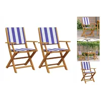 VidaXL Gartenstuhl 47 x 57 x 91 cm blau/weiß