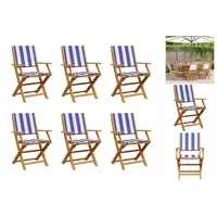 VidaXL Gartenstuhl 58 x 47 x 91 cm blau/weiß