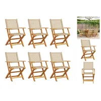 VidaXL Gartenstuhl 50,4 x 57 x 91 cm beige