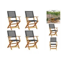 VidaXL Gartenstuhl 50,3 x 57 x 91 cm schwarz