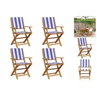 VidaXL Gartenstuhl 47 x 58 x 91 cm blau/weiß