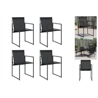 VidaXL Gartenstuhl 54,7 x 67,8 x 25,1 cm schwarz