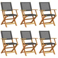 VidaXL Gartenstuhl 50,3 x 57 x 91 cm schwarz