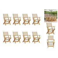 VidaXL Gartenstuhl 50,4 x 57 x 91 cm beige