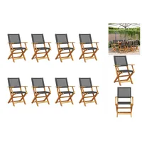 VidaXL Gartenstuhl 50,3 x 57 x 91 cm schwarz