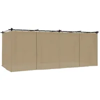VidaXL Pavillon mit Vorhängen Taupe 6x3 m Stahl